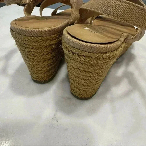 Lauren Ralph Lauren Katerina Espadrille Wedge Sandals Ivory Size 8 - Picture 6 of 10
